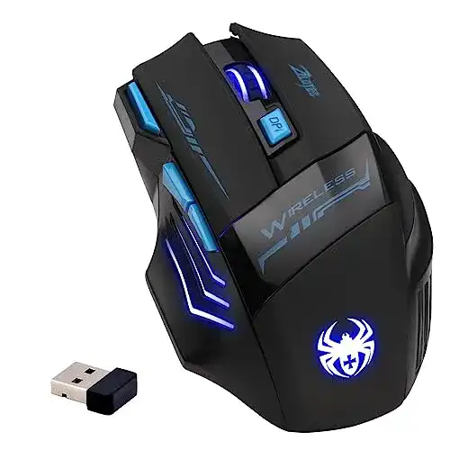 Bluetooth Gaming Maus Zelotes Kabellose Maus mit 4 DPI Einstellmöglichkeiten