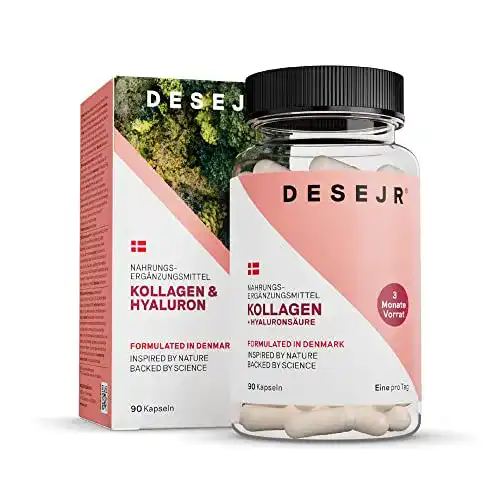 Hyaluron-Kollagen-Kapseln mit Vitamin C und Zink 90 Kapseln