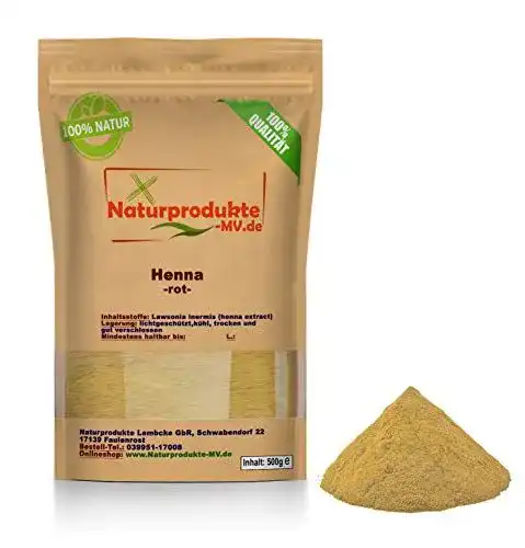 Henna Haarfarbe Pulver rot 500 g von Naturprodukte-MV