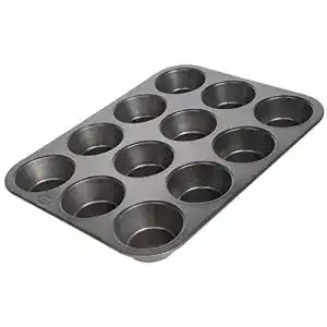 Muffinform Wenco 12er, Antihaft Backblech aus Karbonstahl