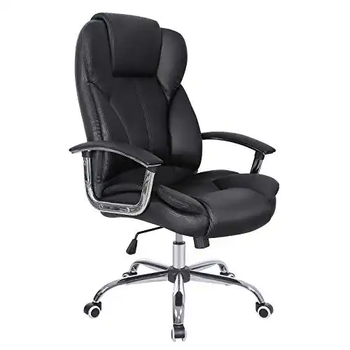 Songmics Bürostuhl OBG57B Chefsessel Drehstuhl mit Armlehnen