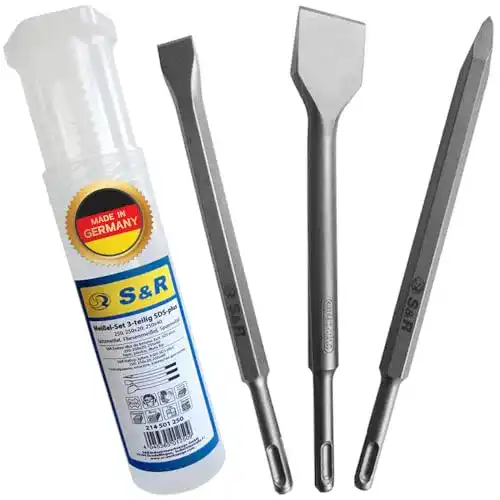 SDS-Plus Meißel Set 3-teilig von S&R – Made in Germany