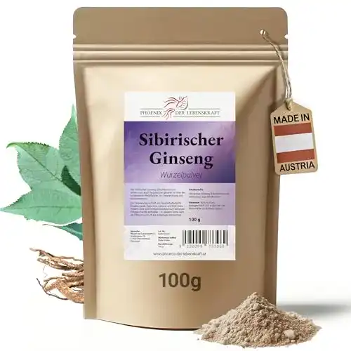 Ginseng-Pulver aus Sibirischem Ginseng – 100g Eleutherococcus senticosus
