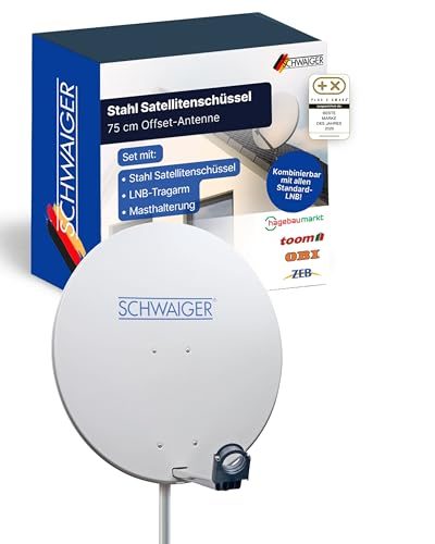 Schwaiger 159 Satellitenschüssel 80 cm für optimalen Empfang