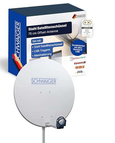 Schwaiger 159 Satellitenschüssel 80 cm für optimalen Empfang