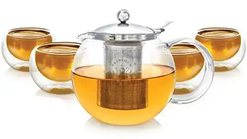 Teabloom Teeservice aus hitzebeständigem, bleifreiem Glas
