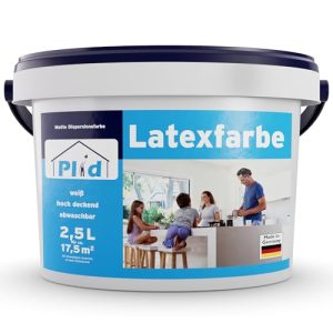 Latexfarbe Matt Plid – Abwaschbare Innenfarbe in Weiß für Küche und Bad