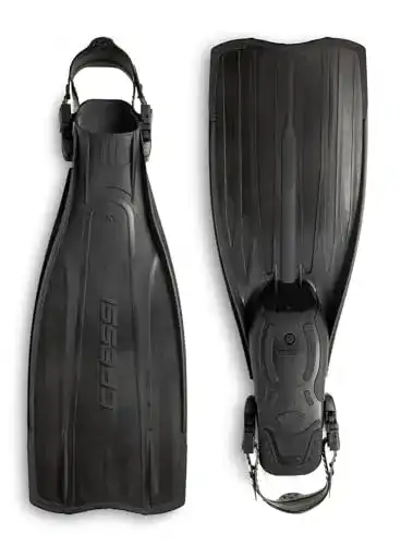 Cressi BG175038 Open Heel Tauchen Flossen in Schwarz, Größe XS/S (37/39)