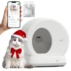 Selbstreinigendes Katzenklo mit App-Steuerung und Sensoren