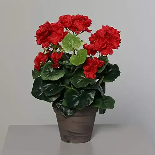 Künstliche Geranie im Topf von mucplants, 36 cm