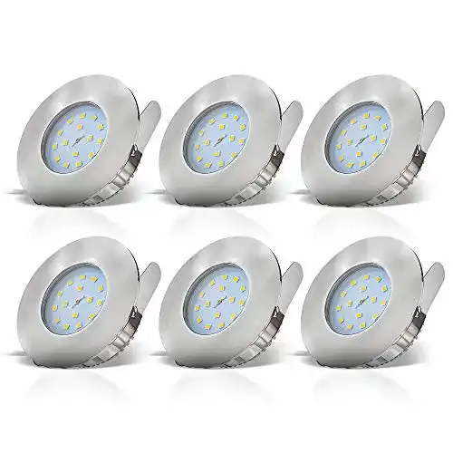 LED Einbaustrahler B.K.Licht 6er Set für Badezimmer 230V