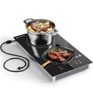 AMZCHEF Induktionskochfeld mit 2 Platten