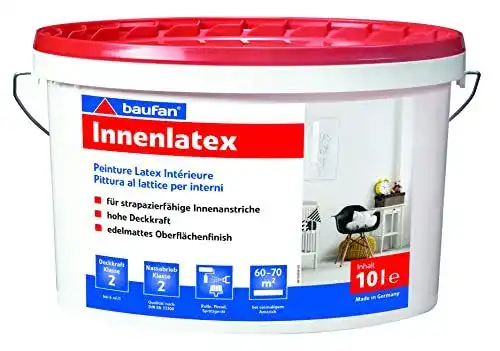 Baufan Innenlatex Wandfarbe mit hoher Deckkraft 10l
