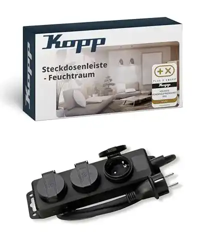 Steckdosenleiste für den Außenbereich Kopp 3-fach mit 1,4m Kabel