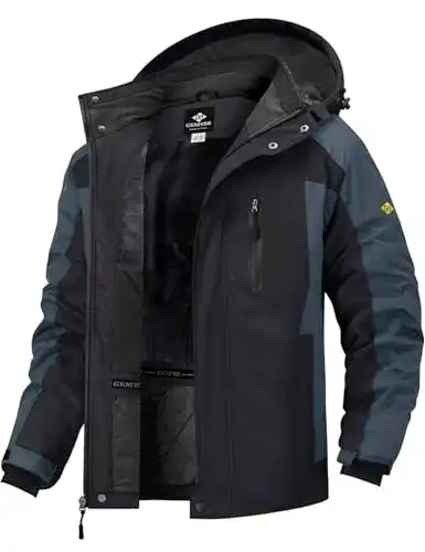 GEMYSE Herren Wasserdichte Skijacke für Outdoor-Aktivitäten