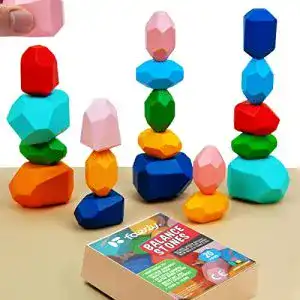 Stapelsteine Faerly 20-teiliges Set für Kinder Balanciersteine aus Holz