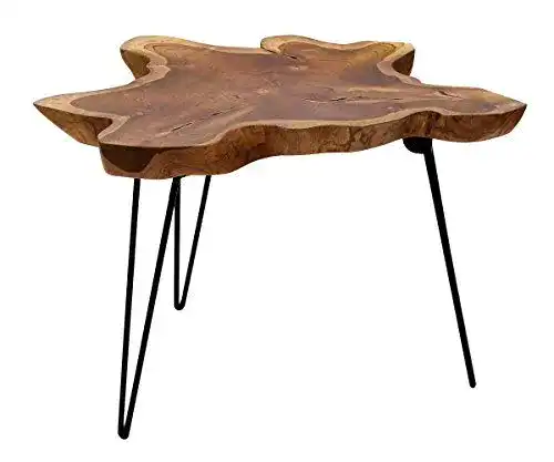 Baumscheiben Tisch Brillibrum Design aus Teakholz Klapptisch