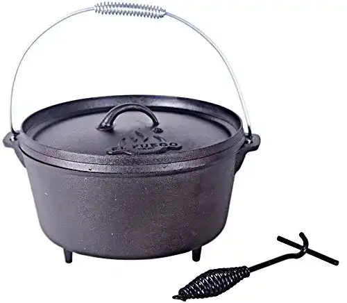 Dutch Oven El Fuego 8,46 Liter in Schwarz aus Gusseisen