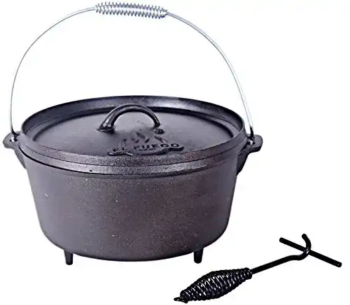 Dutch Oven El Fuego 8,46 Liter in Schwarz aus Gusseisen