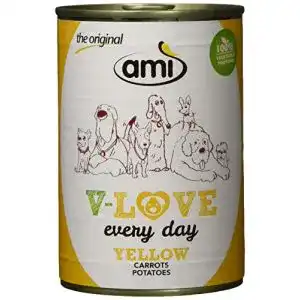 Veganes Hundefutter AMÌ V-Love im 12er Pack mit 400 Gramm Dosen