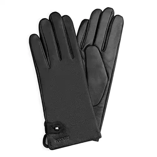 Lederhandschuhe für Damen mit Touchscreen-Funktion aus Nappa-Leder