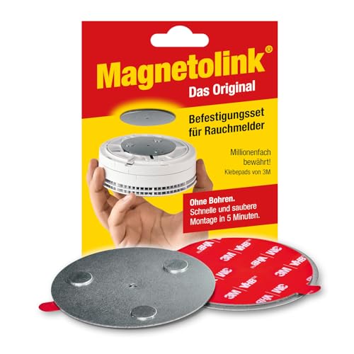 Rauchmelder Magnethalter Magnetolink – Magnetbefestigungsset für Rauchmelder
