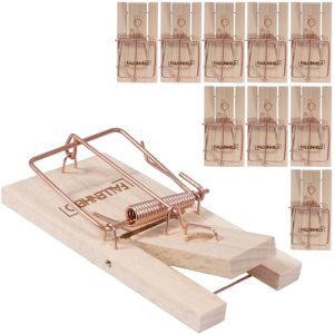 Mausefalle Schlagfalle ARTECSIS 10er Set aus Holz