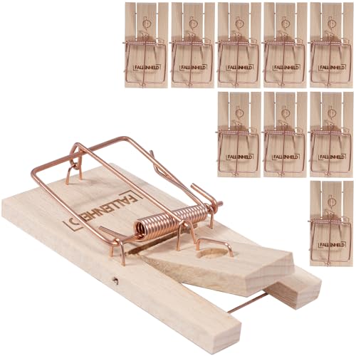 Mausefalle Schlagfalle ARTECSIS 10er Set aus Holz