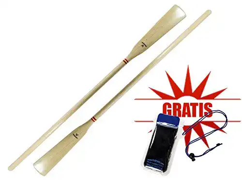Holzruder Szmaglinski 2x240cm Boots Riemen für Rettungsboote