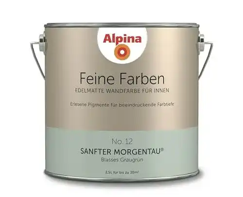 Wandfarbe Grün Alpina Feine Farben No. 12 Sanfter Morgentau