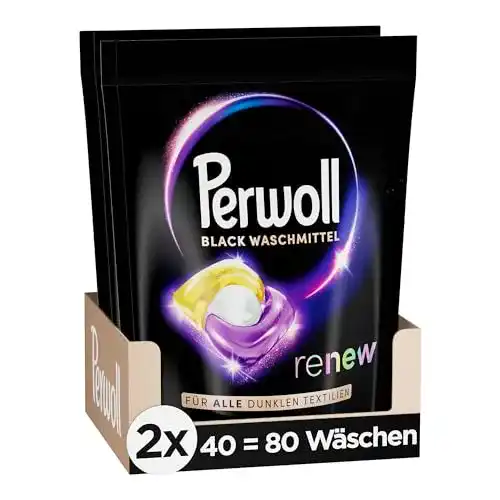 Perwoll Renew Caps Black Waschmittel 80 Wäschen (2 x 40)