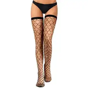Netzstrümpfe Geyoga mit Strass und Glitzer für Damen
