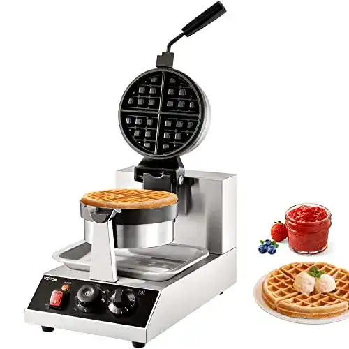 Gastro-Waffeleisen Vevor Rundes Waffeleisen 1300 W für professionelle Nutzung