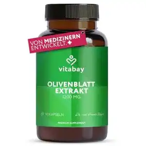 Olivenblattextrakt Vitabay 1200 mg – 90 vegane Kapseln