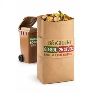 Biomülltüten Bioglück Biomüllsäcke 60L & 80L, 25 Stück