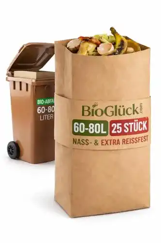 Biomülltüten Bioglück Biomüllsäcke 60L & 80L, 25 Stück