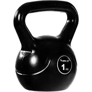 Kettlebell Movit Basic Black, Kugelhantel mit bodenschonender Schutzhülle