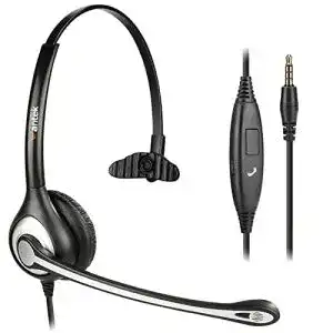 Einohr-Kopfhörer Wantek Headset mit Noise Cancelling für Smartphones