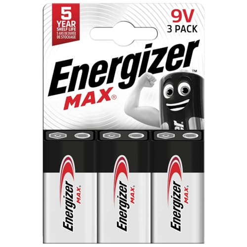 Energizer 9V Alkaline Blockbatterie, 3er Pack
