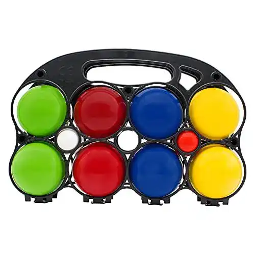 Boccia-Kugeln Gico für Boccia Spiel aus Holz, 8 Kugeln, Durchmesser 7 cm