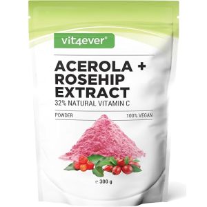 Acerola Pulver Vit4ever – 300 g mit 1500 mg Vitamin C pro Tagesportion