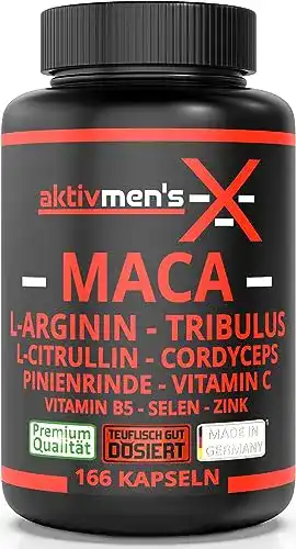 Maca-Kapseln aktivmen’s X Maca Schwarz für Männer