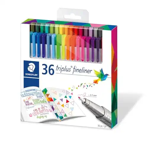 Fineliner Staedtler Triplus 334 C3, Dreikant, 36 Farben im Set