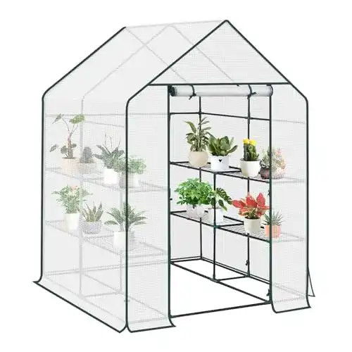 Gewächshaus WOLTU Folien 143 x 143 x 195 cm 130 g/m² PE
