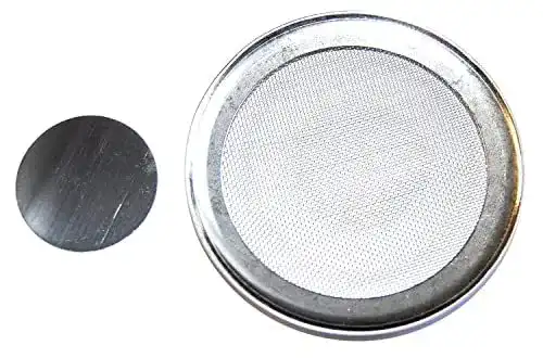 Räuchersieb mit Metallplättchen für Räucherwerk, Durchmesser 9,5 cm