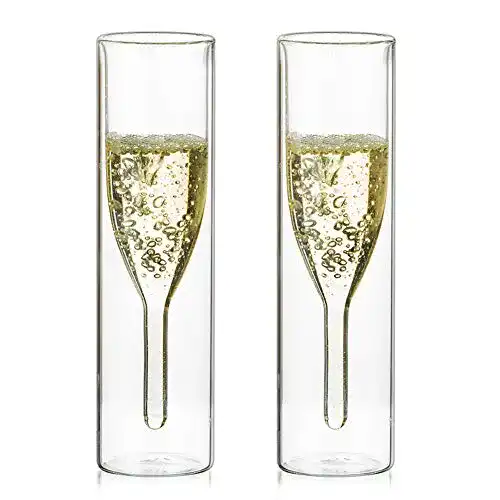 Champagnerglas Sziqiqi massive doppelwandige Kristallgläser