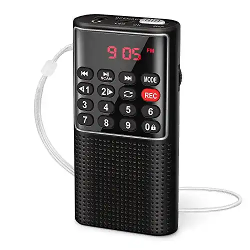 Fahrradradio Prunus J-328 tragbares FM-Radio mit Aufnahmefunktion