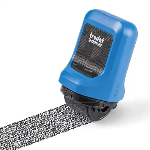 Rollstempel Trodat ID Protector Tintenroller (blau) zum Schutz persönlicher Daten