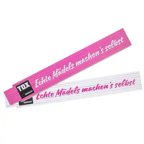 Zollstock TOX 09969002 Meterstab 2 m pink/weiß mit Aufdruck
