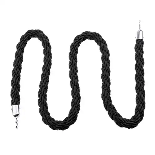 MagiDeal Absperrseil für Personenleitsysteme mit Chrom-Clip-Haken